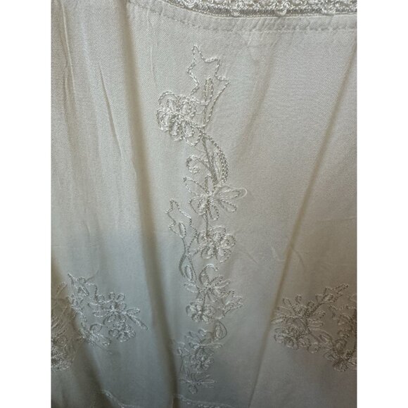 Cute Options Dress Womens L Ivory Short Sleeve Lace Boho Romantic Cottagecore - Picture 3 of 5